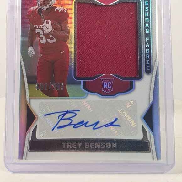 2024 Panini Certified Trey Benson Freshman Fabric RC Autograph Card #082/399 - Picture 3 of 9